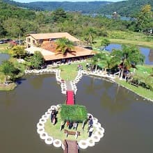 foto aérea do pesque e pague iguaçu