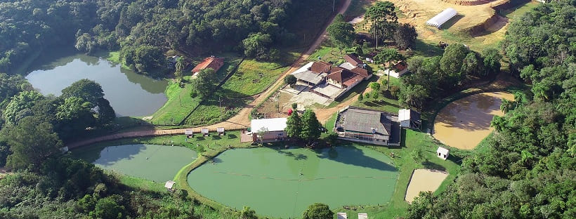 foto aérea do pague e pesque bobato