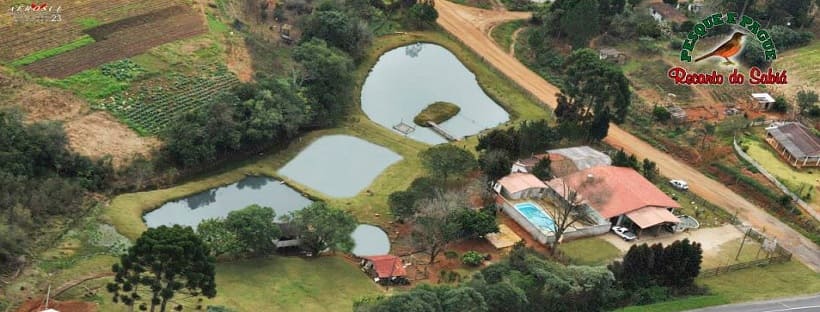 foto aérea da Petiscaria Recanto do Sabiá, em Contenda-PR